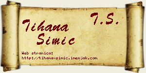 Tihana Simić vizit kartica